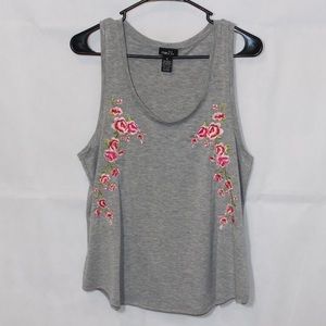 Embroidered tank